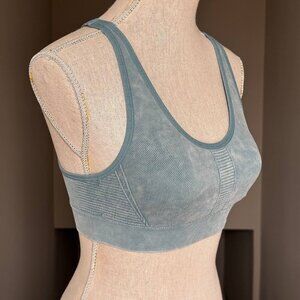 RBX Sports Bra with Adjustable Criss-Cross Back Straps in Washed-Blue Color – Si